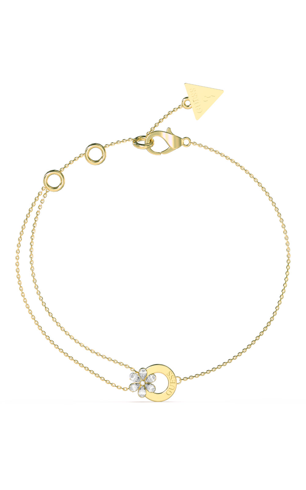GUESS STEEL LILY JUBB05111JWYGL Βραχιόλι Χρυσό Με Σχέδιο Λουλούδι