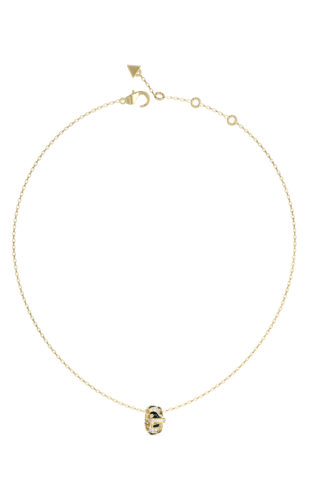 GUESS STEEL FABULOUS ME JUBN05191JWYGBKT/U Κολιέ Χρυσό Με Δίχρωμο Σχέδιο Με Πέτρες