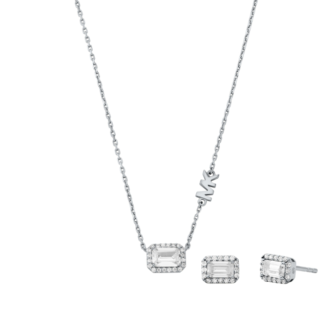 Michael Kors Brilliance Sterling Silver Set Γυναικείο MKC1760CZSET