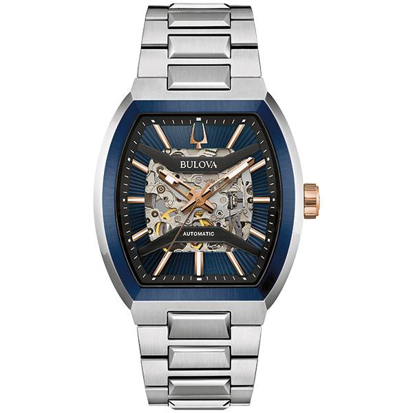 Bulova Maquina Ανδρικό Ρολόι Αυτόματο με Ασημί Μεταλλικό Μπρασελέ