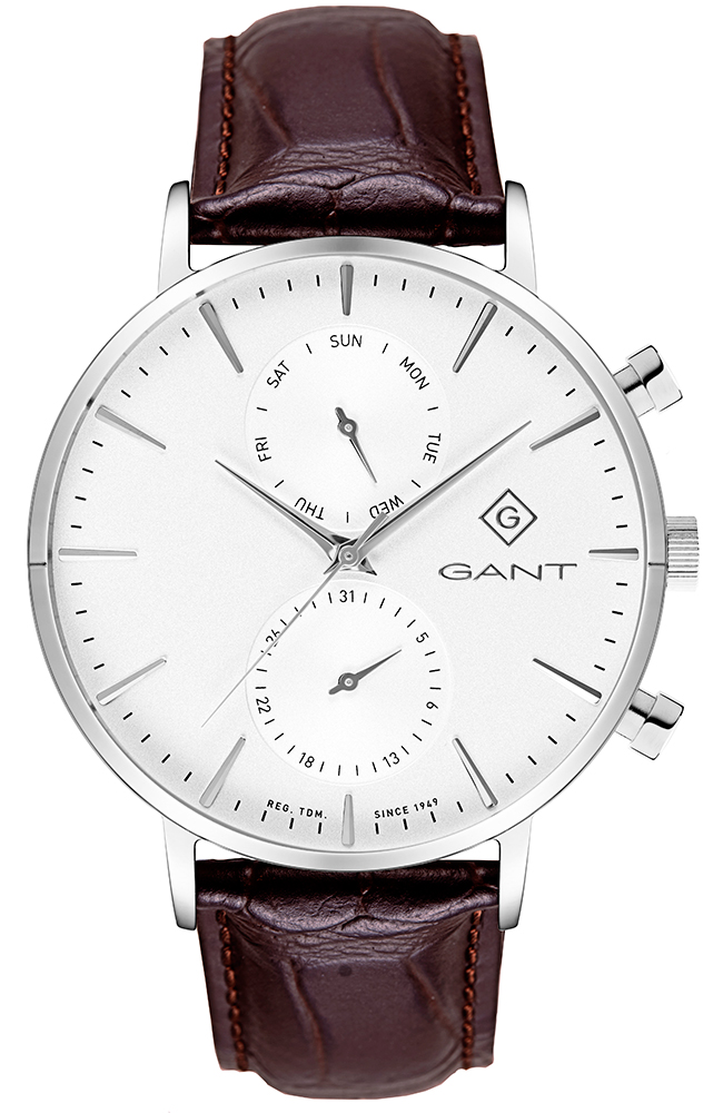 GANT Park Hill Day-Date II Brown Leather Strap