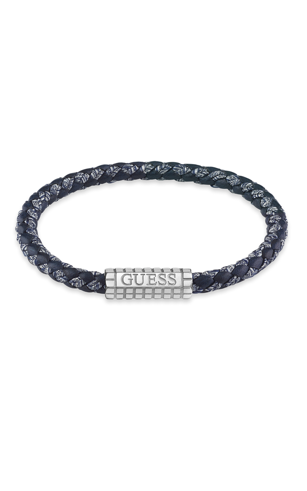 GUESS STEEL MARE MAGNUM JUMB05036JWSTBAL Βραχιόλι Δίχρωμο Δερμάτινο Με Λογότυπο