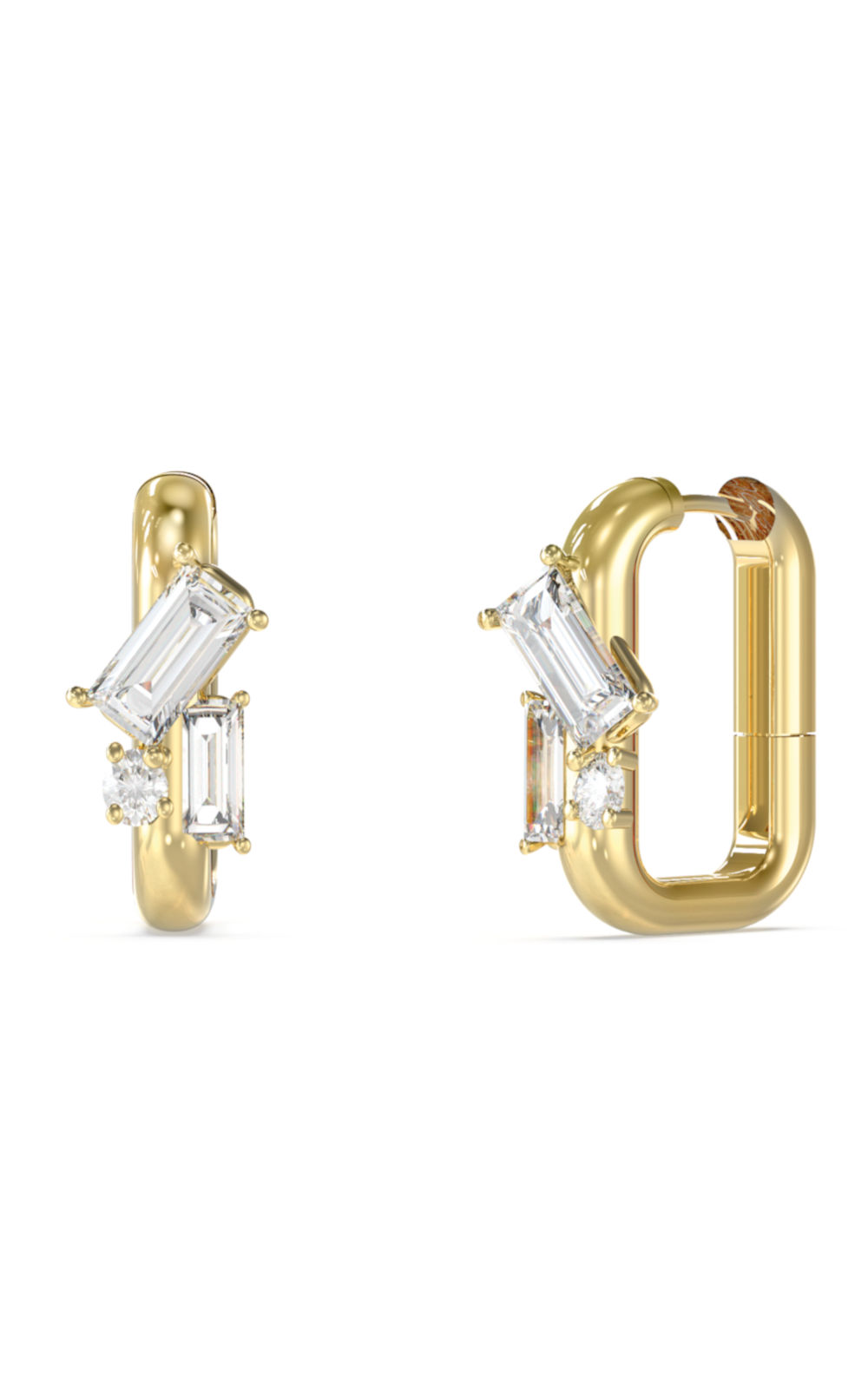 GUESS STEEL CHANDELIER JUBE05361JWYGT/U Σκουλαρίκια Χρυσά Με Πέτρες