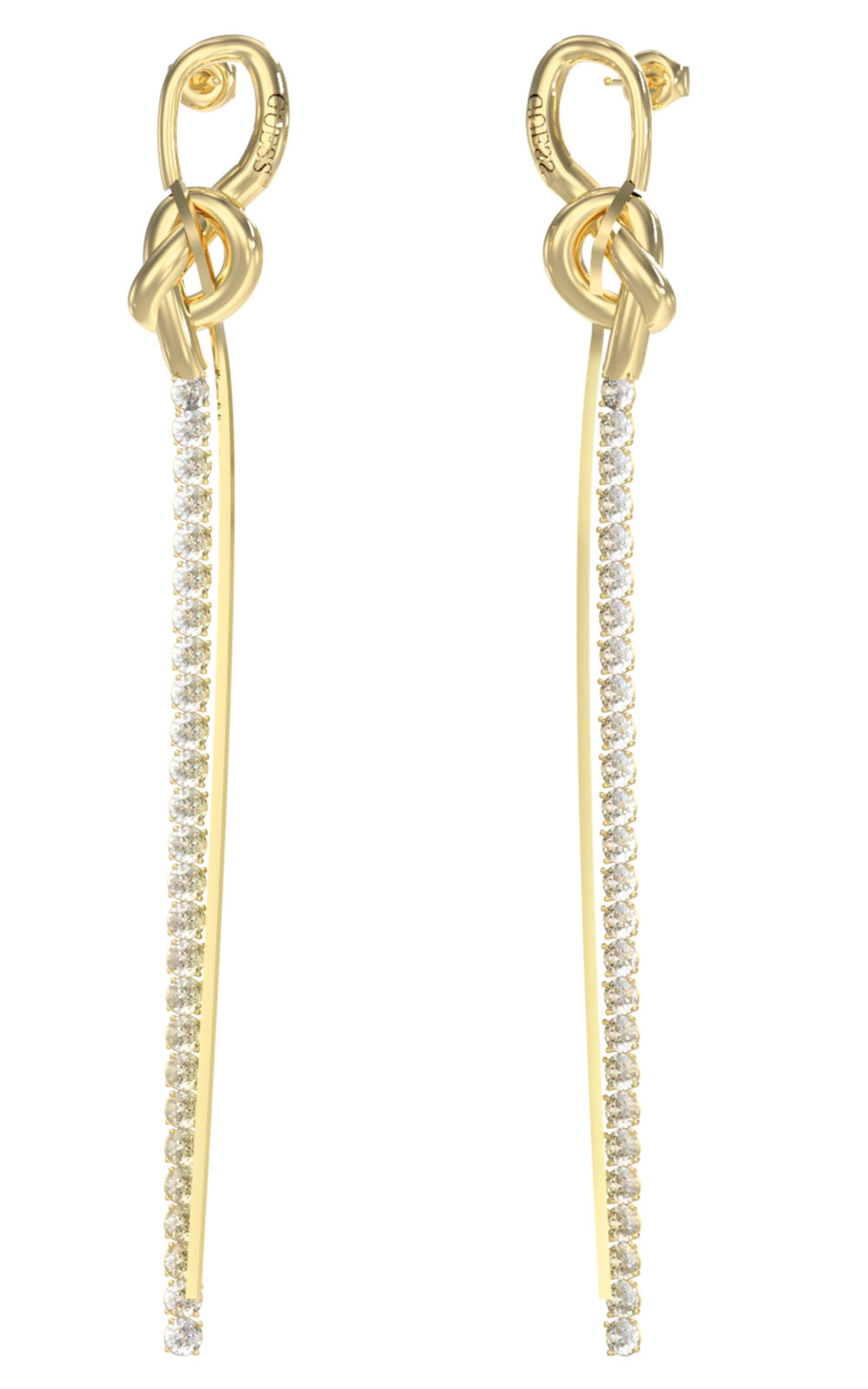 GUESS STEEL HOLD ME TIGHT JUBE05491JWYGT/U Σκουλαρίκια Χρυσά Με Πέτρες