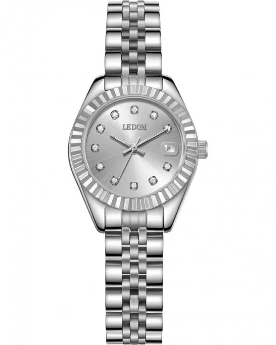 Ρολόι LEDOM Miracle Crystals Silver Stainless Steel Bracelet