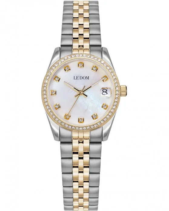 Ρολόι LEDOM Dhalia Crystals Two Tone Stainless Steel Bracelet
