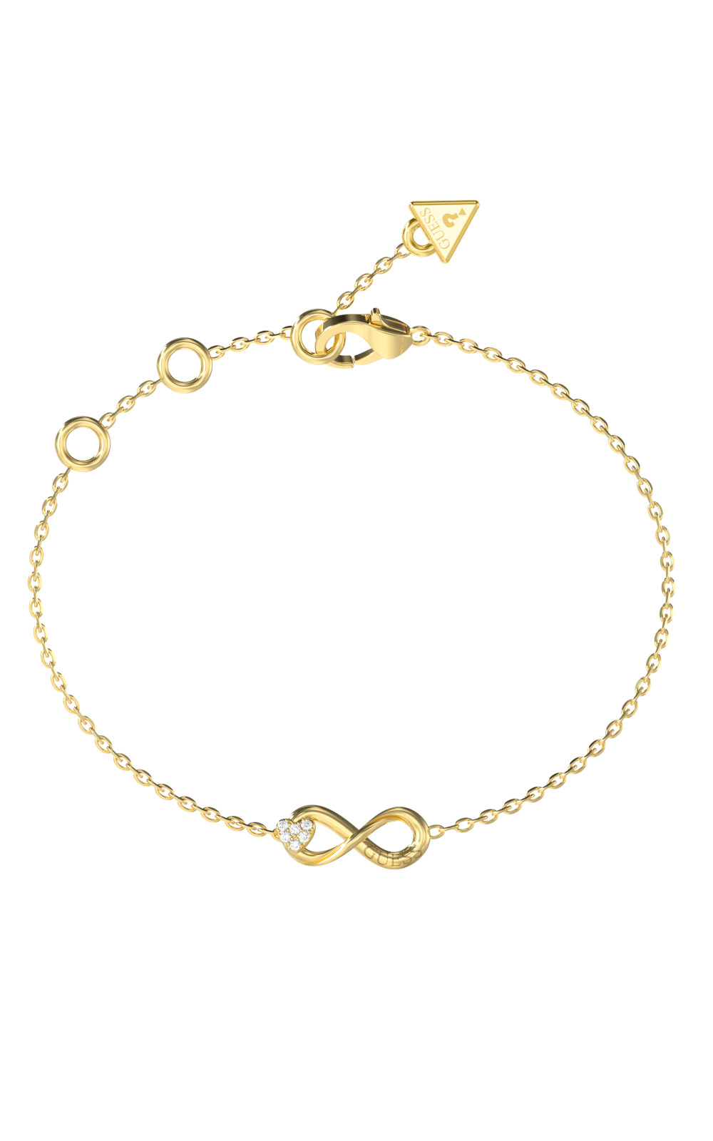 GUESS STEEL LOVE BITES JUBB06048JWYGL Βραχιόλι Χρυσό Με Άπειρο