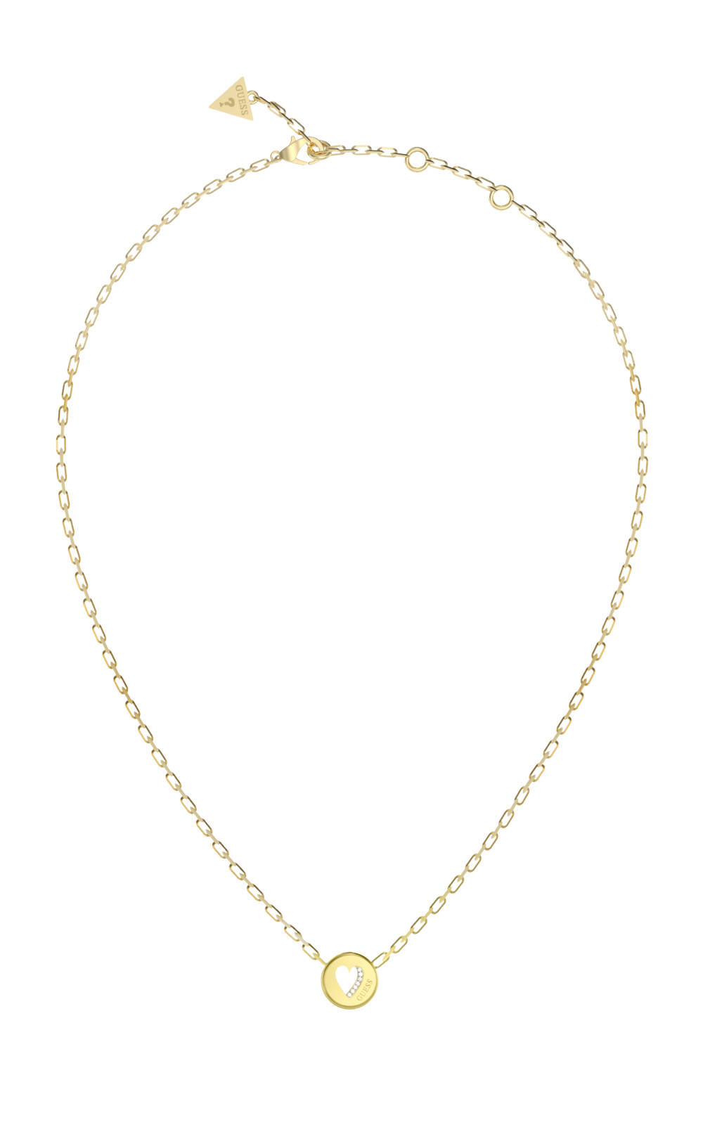 GUESS STEEL BY YOUR SIDE JUBN06083JWYGT/U Κολιέ Χρυσό Με Καρδιά