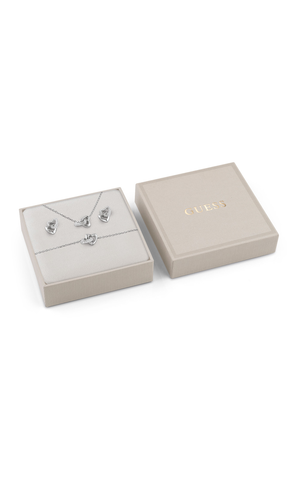 GUESS STEEL BELOVED JUBS06002JWRHS Κουτάκι Με Βραχιόλι-Κολιέ-Σκουλαρίκια