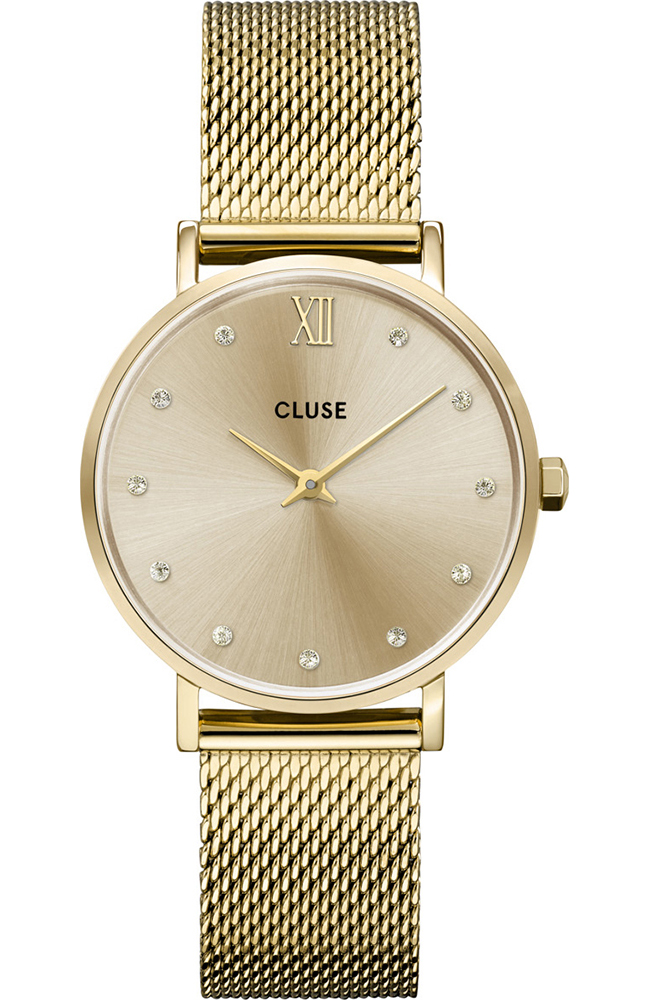 CLUSE Minuit CW10204 Crystals Gold Stainless Steel Bracelet