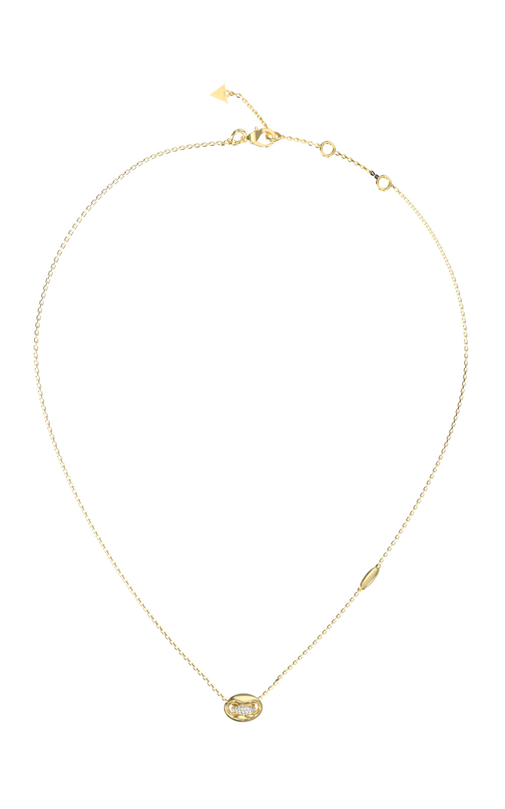 GUESS STEEL MARINA JUBN06223JWYGT/U Κολιέ Χρυσό Με Σχέδιο Με Πέτρες