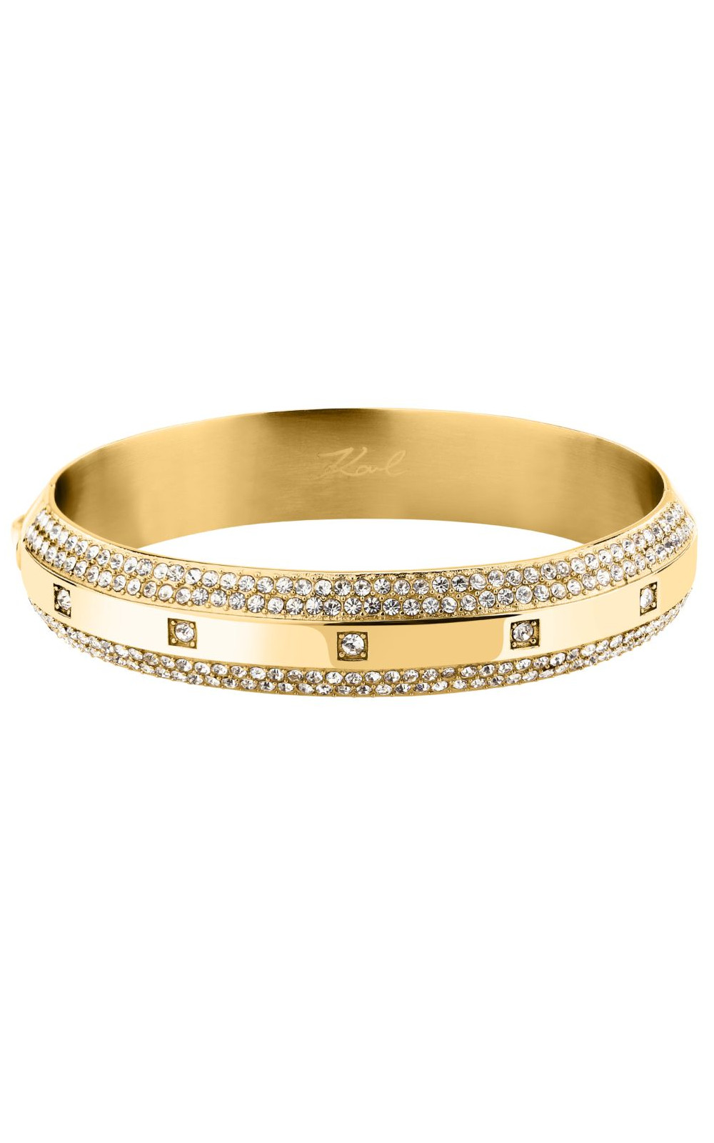 KARL LAGERFELD BOND PAVE KLBJY03 Γυναικείο Βραχιόλι Χρυσό Με Πέτρες